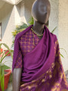 Chenamma Purple Matka Georgette Saree