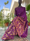 Chenamma Purple Matka Georgette Saree