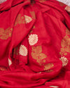 Kamal Sarovar Red Floral Matka Georgette Saree