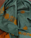 Juniper Green Matka Georgette Saree