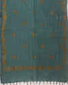 Juniper Green Matka Georgette Saree