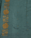 Juniper Green Matka Georgette Saree