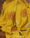 Sundowner Yellow Matka Georgette Saree