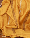 Jaisalmer Yellow Stripe Matka Georgette Saree