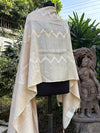 Tuberose Off White Matka Georgette Dupatta