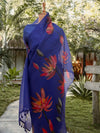 Ibiza Blue Organza Saree