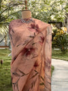 Hawaiin Peach Organza Saree