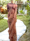 Hawaiin Peach Organza Saree