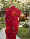 Passionate Poppy Red Organza Saree