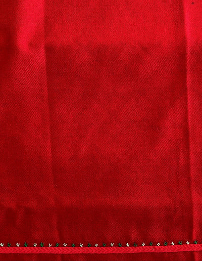 Shalimar Red Pashmina Kashmiri Jamawar Saree