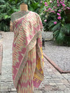 Bhuvanagiri Pink & Sea Green Patola Silk Saree