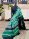 Avanti Blue Printed Satin Silk Saree