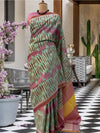 Krishnagiri Pink & Sea Green Patola Silk Saree