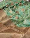 Petra Sea Green Tanchoi Silk Saree