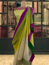 Summer Vibe Lime Green Shaded Tissue Saree