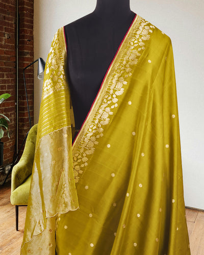 Nathdwara Mehendi Soft Silk Pichvai Saree