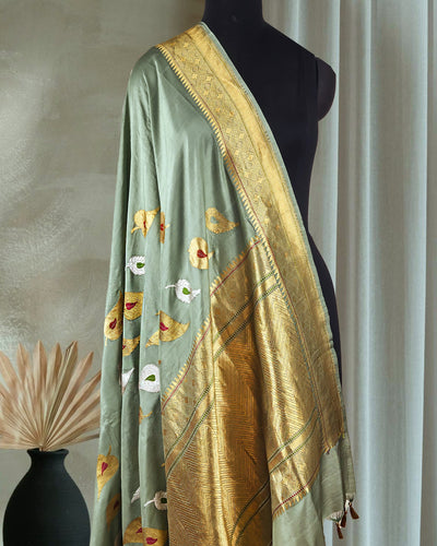 Czarina Sea Green Soft Silk Saree