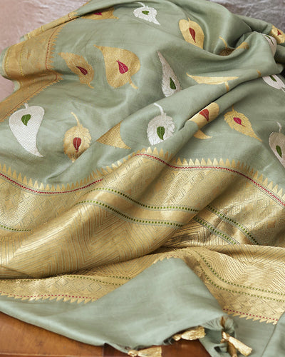 Czarina Sea Green Soft Silk Saree