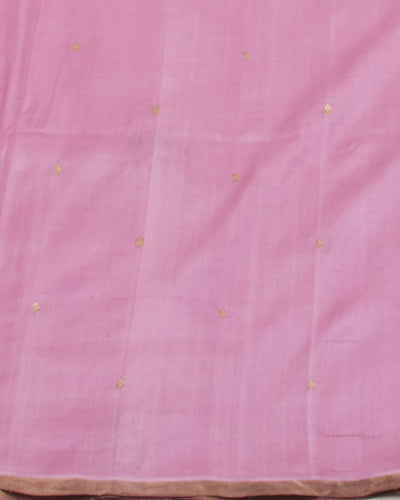 Coronation Crown Pink Soft Silk Saree