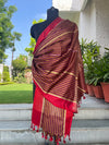 Alexandra Olive stripe Silk Dupatta