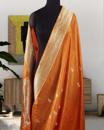 Vasanthi Orange Soft Silk Saree