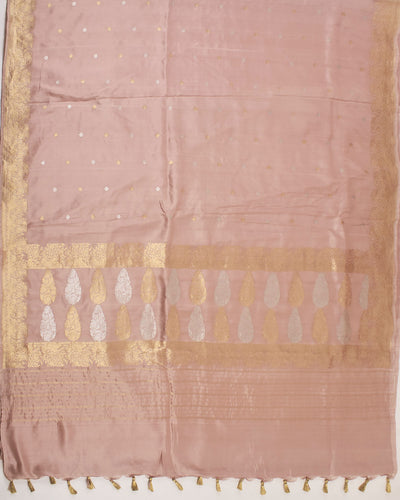 Isabella Light Peach Soft Silk Saree