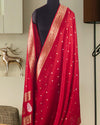 Ambuja Red Soft Silk Saree