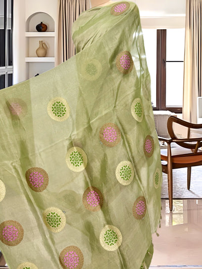 Persian Green Tissue Saree