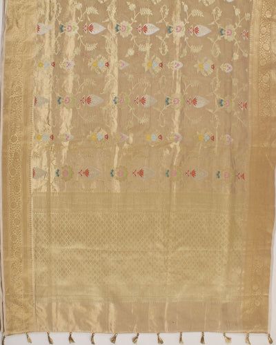 Showstopper Gold Kota Tissue Saree