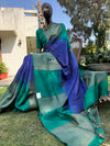 Mudit Mohini Peacock Tussar Silk Saree