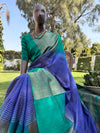 Mudit Mohini Peacock Tussar Silk Saree