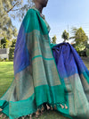 Mudit Mohini Peacock Tussar Silk Saree