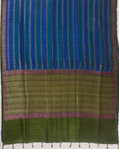 Narayanhiti Blue Raw Silk Saree