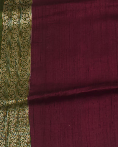 Viratnagar Green Raw Silk Saree