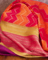 Mehrangarh Red Raw Silk Saree