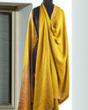 Golden Pathways Yellow Khaddi Georgette Sari