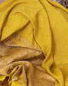 Golden Pathways Yellow Khaddi Georgette Sari