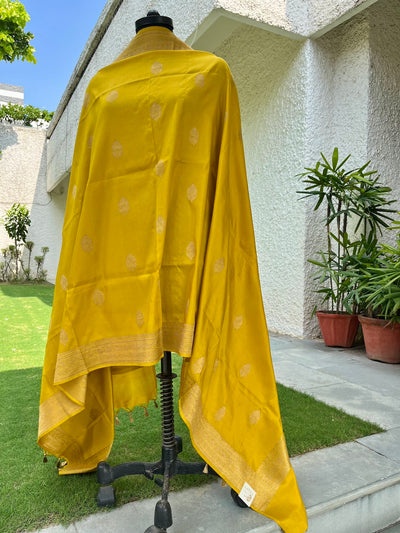 Tamara Yellow Silk Dupatta